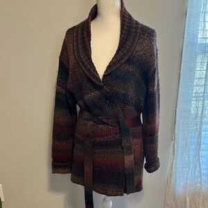 Idyllwind Brown and Tan Knit Cardigan